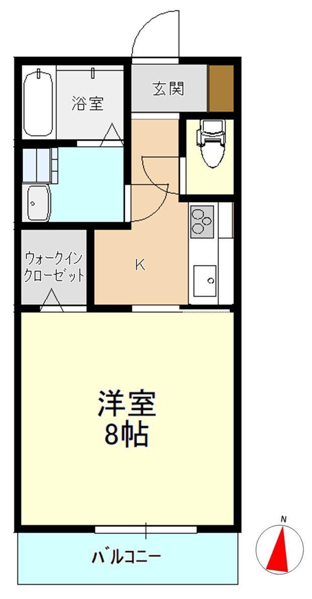 ALIVIO(1K/1階)の間取り写真