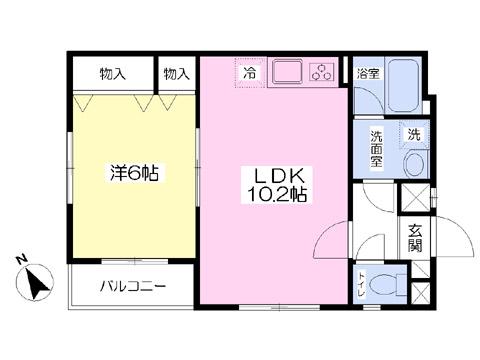アードリガー菜園(1LDK/1階)の間取り写真
