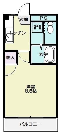 L.L.BAMPO初期費用43064円(1K/1階)の間取り写真