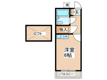 コーポアメニティII(ワンルーム/1階)の間取り写真