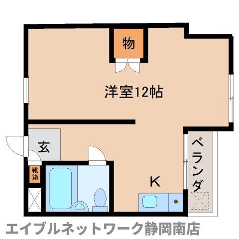 エステート丸貞(ワンルーム/4階)の間取り写真