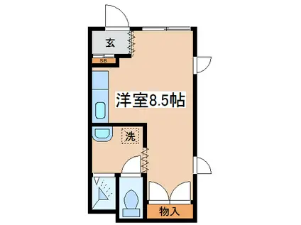 MYハイツ(ワンルーム/2階)の間取り写真