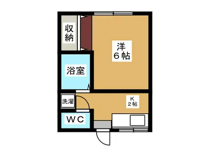 コーポ美水(1K/1階)の間取り写真
