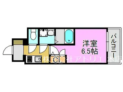 レーヴメゾン尼崎昭和通(1K/2階)の間取り写真