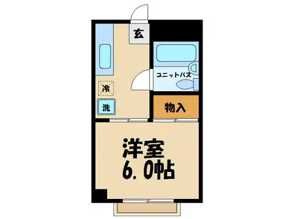 シーダ調布(1K/1階)の間取り写真