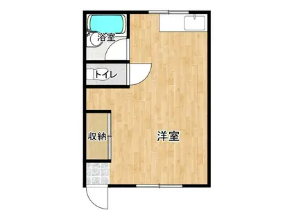 あさひ荘(ワンルーム/2階)の間取り写真