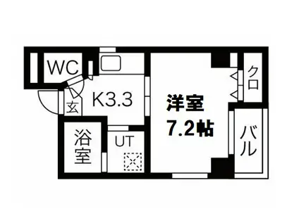 リバーライズ南堀江(1K/8階)の間取り写真