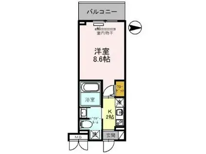 MSマンション長栄寺(1K/3階)の間取り写真