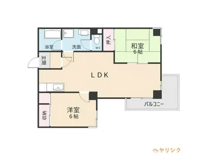 ライフメゾン瑞光園(2LDK/3階)の間取り写真
