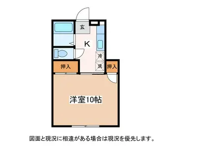 稼ぐ家姫Y1(1K/1階)の間取り写真