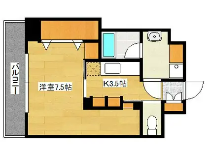 CASA EN II(1K/10階)の間取り写真