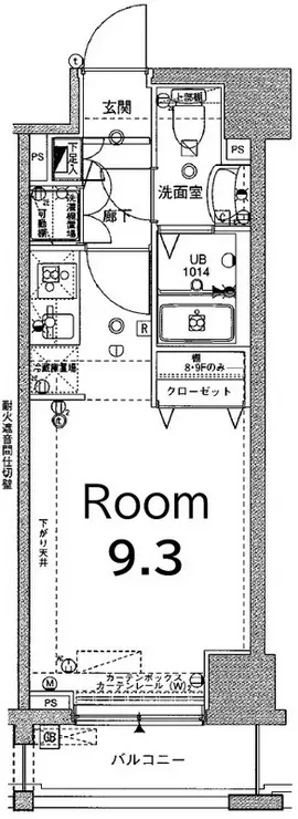 グランフォース横浜関内 9階階 間取り