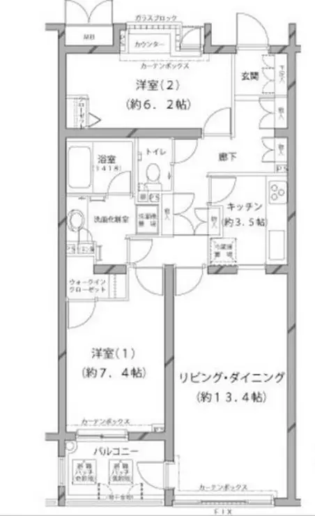 MFPRコート代官山 2階階 間取り