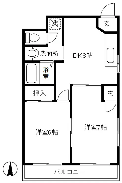 りぶあおい 3階階 間取り