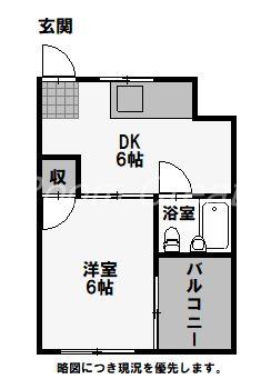 アートグリーンハイツ(1DK/1階)の間取り写真