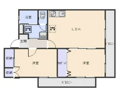 芙蓉ハイツ(2LDK/3階)の間取り写真