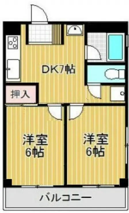 第一荻島ユニティビル 3階階 間取り