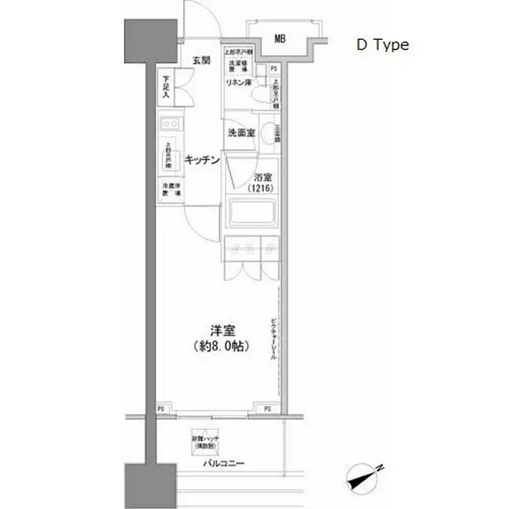 パークハビオ西新宿 13階階 間取り