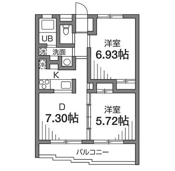 ラ・ファミーユ弐番館 2階階 間取り