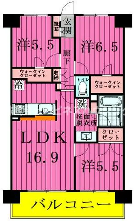 クレストフォルム柏サウスウイング 4階階 間取り