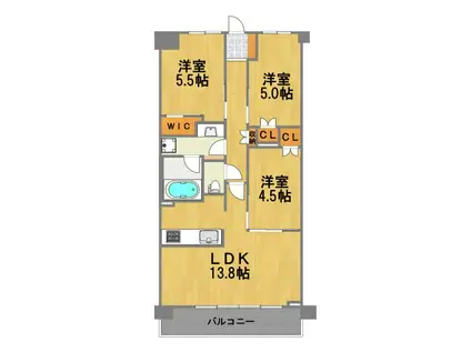 パークホームズ昭島中神(3LDK/7階)の間取り写真