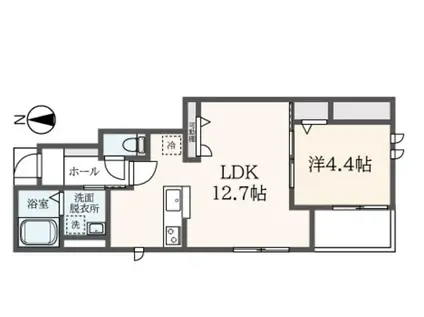 VILLAGE ESTA(1LDK/1階)の間取り写真