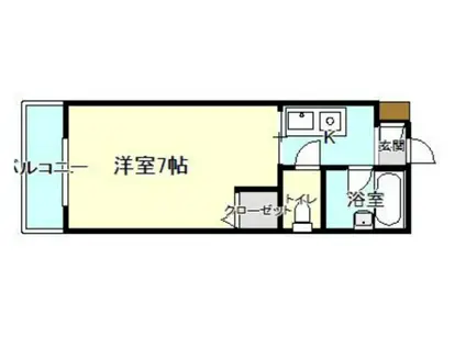 モンテアルト(1K/2階)の間取り写真