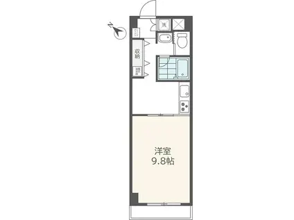 ホーヨーサン町田(1K/4階)の間取り写真