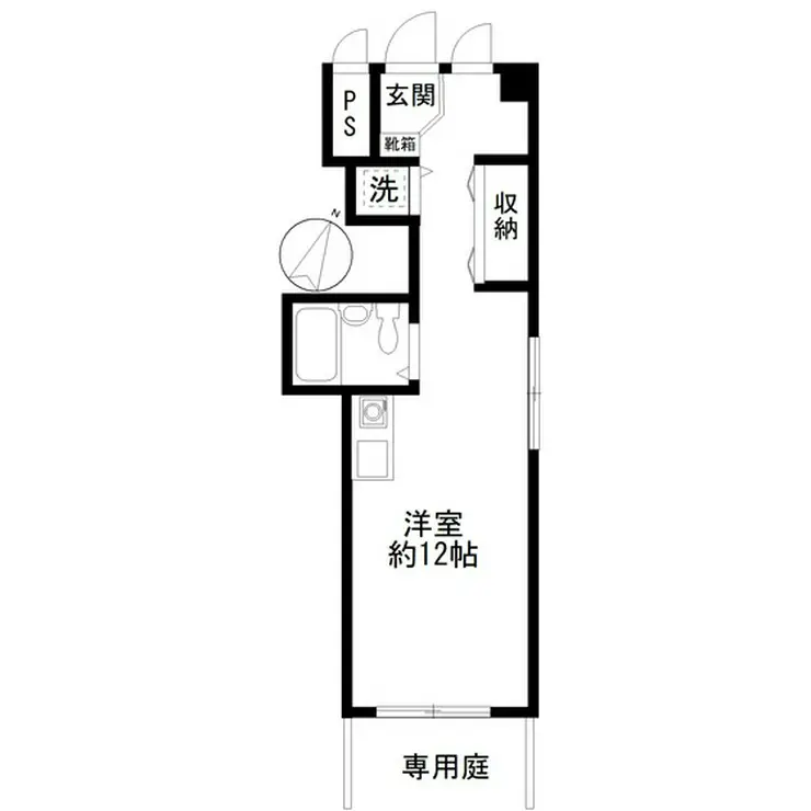 グッピー若杉 1階階 間取り