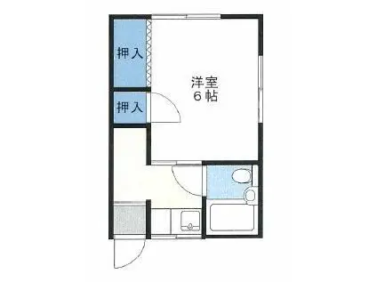 グリーンハイツ(1K/1階)の間取り写真