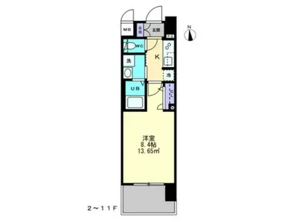 S-RESIDENCE中央町ALECTRA(1K/3階)の間取り写真