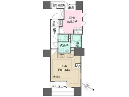 パークハウス駒込六義園(1LDK/14階)の間取り写真