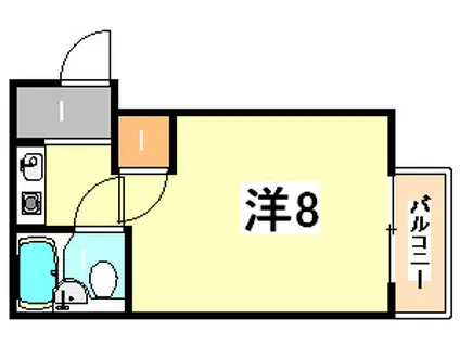 ジャルダン岡本(ワンルーム/3階)の間取り写真