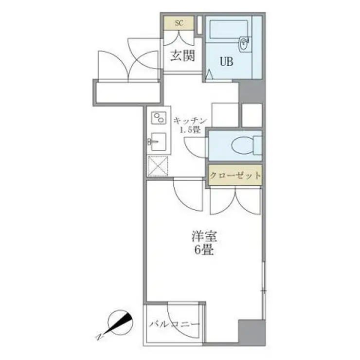 KDXレジデンス横浜関内 2階階 間取り