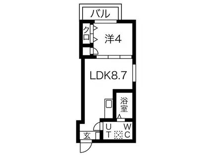 メゾン・オークルI(1LDK/3階)の間取り写真