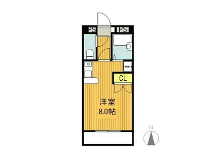 エクセル塩釜III(ワンルーム/3階)の間取り写真