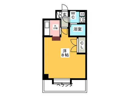 エステート・モア・薬院(1K/12階)の間取り写真