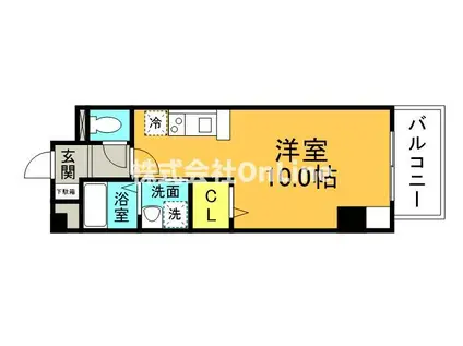 ウィステリア(ワンルーム/3階)の間取り写真