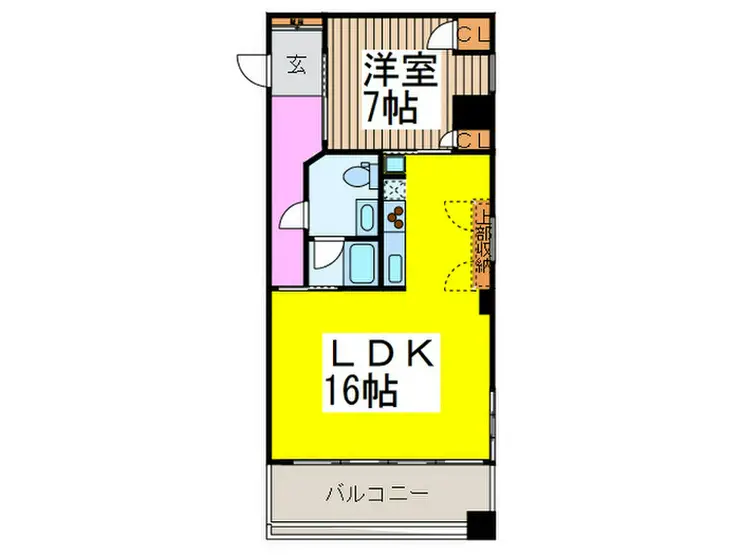 ドゥーエ清澄白河 3階階 間取り