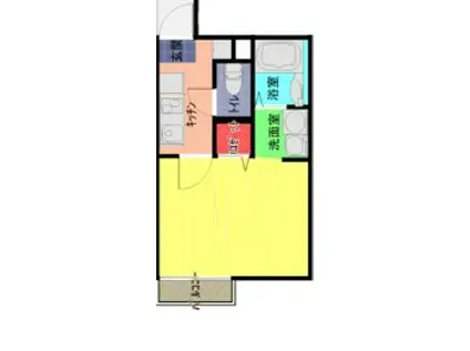 アークシティ指扇(1K/2階)の間取り写真