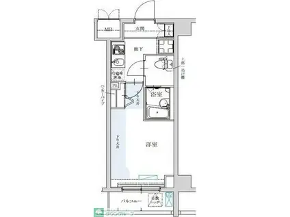 ワイズルリオン東京墨田(1K/3階)の間取り写真