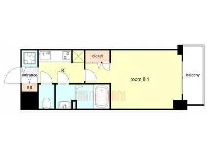 S-RESIDENCE大和田ALINE(1K/10階)の間取り写真