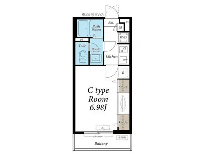 リブリ・OGWIII(1K/1階)の間取り写真