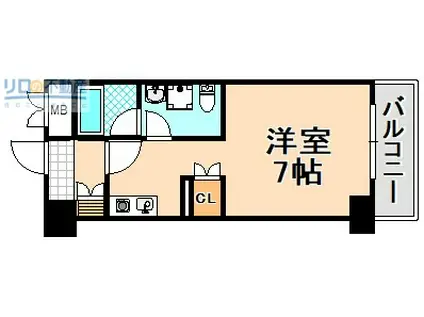 サカトI(1K/4階)の間取り写真