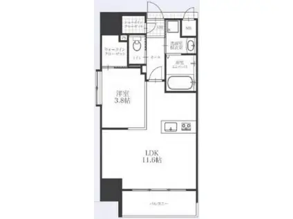 AVANTI UME-KITA(1LDK/3階)の間取り写真