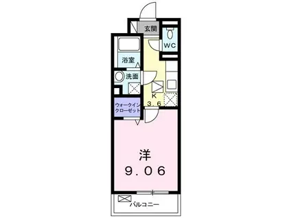 アールメゾン同志社駅前(1K/1階)の間取り写真