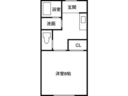 はうすエースワン(1K/2階)の間取り写真