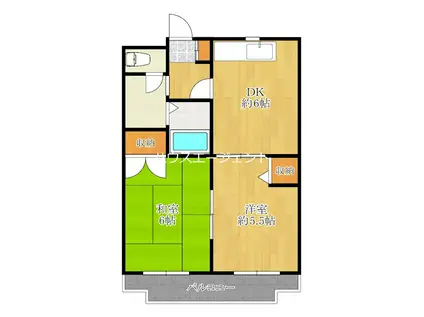 ドエル南葛西(2DK/4階)の間取り写真