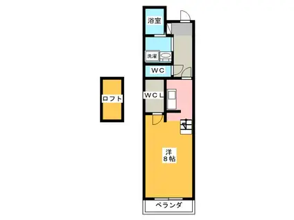 GRACE COURT SHIZUOKA(ワンルーム/1階)の間取り写真