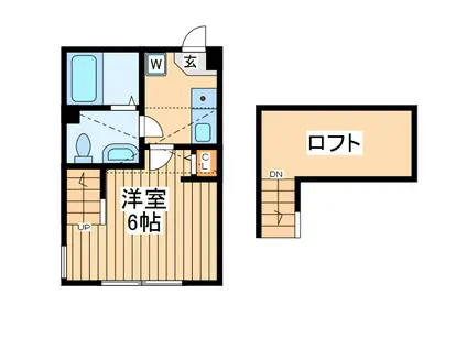 ラルーチェ大和(1K/1階)の間取り写真
